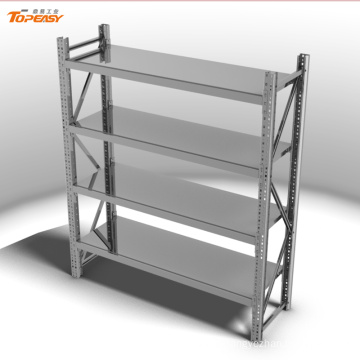 Powder coated medium duty steel boltless longspan shelf